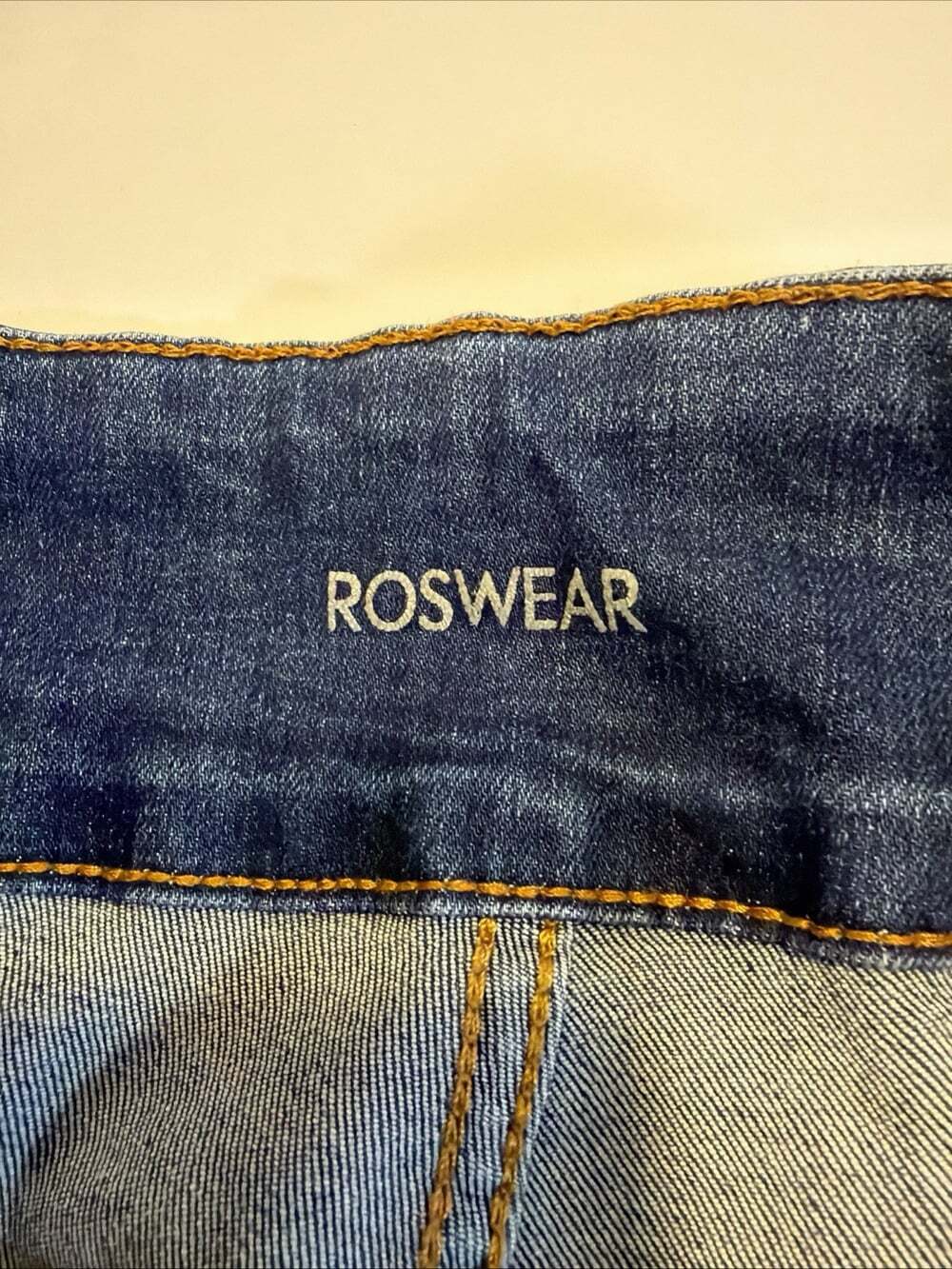 ROSWEAR Denim Jeans Womens Size Large Wide Leg High Waisted Baggy Stretchy - Picture 2 of 7
